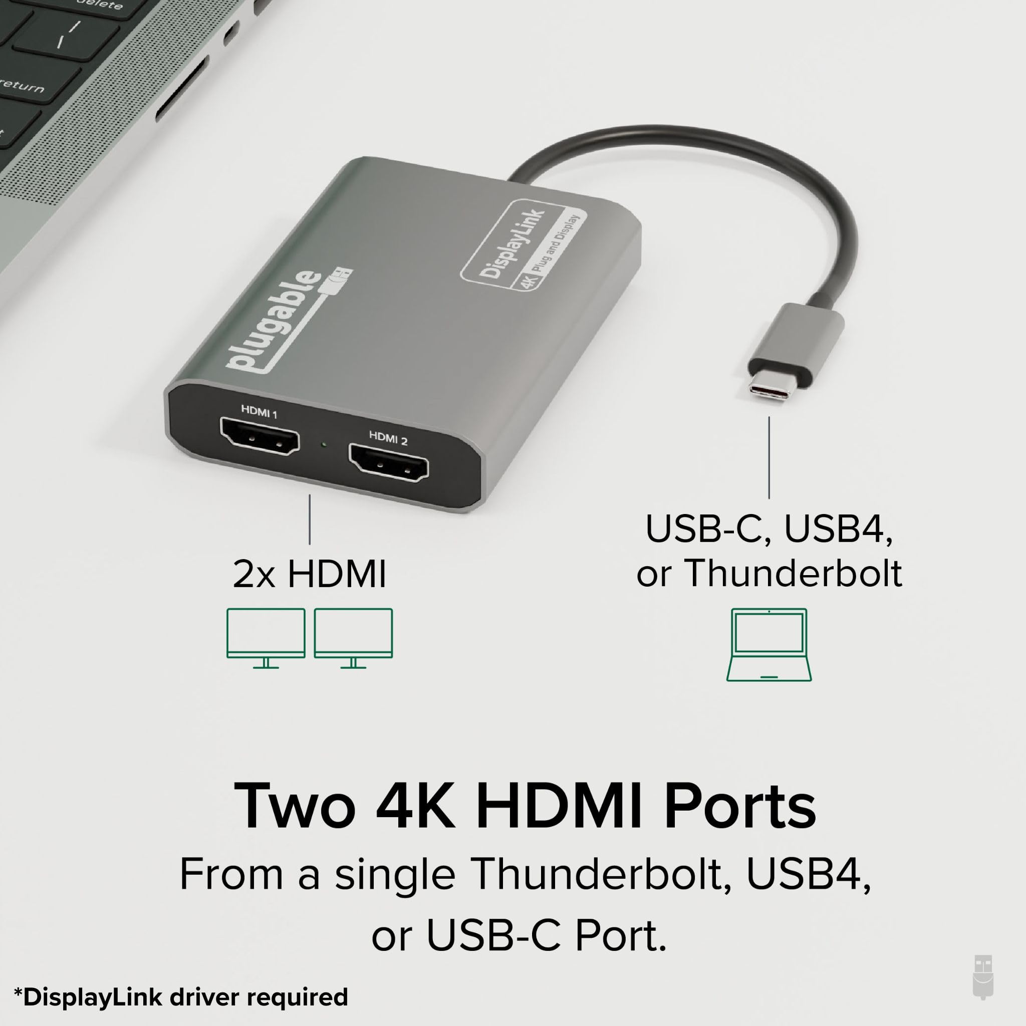 Plugable USB-Cグラフィック変換アダプタ Apple Silicon Plugable USB-C グラフィック変換アダプタ Apple Silicon Mac用